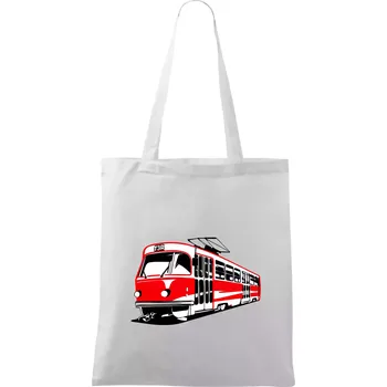 Tramvaj T3R barevná - Taška bavlněná - 42 x 38 cm ( Bílá )