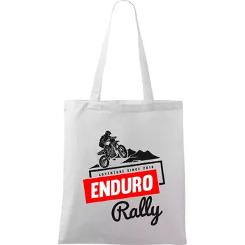 Enduro rally - Taška bavlněná - 42 x 38 cm ( Bílá )