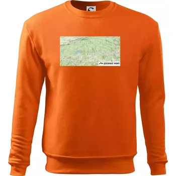 Pánská mikina Jizerské hory mapa - Mikina Essential pánská - M ( Oranžová )