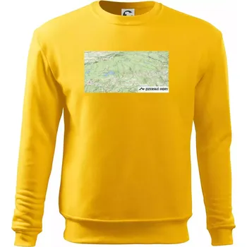 Pánská mikina Jizerské hory mapa - Mikina Essential pánská - 2XL ( Žlutá )