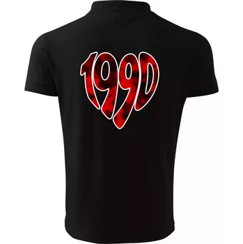Pánská košile 1990 v srdci - Polokošile pánská Pique Polo 203 - M ( Černá )