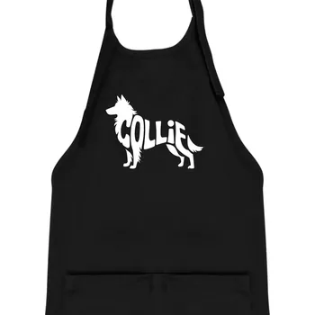 Kuchyňská zástěra Colie nápis v těle - Dětská zástěra na vaření - Univerzální velikost ( Černá )