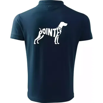 Pánská košile Pointer nápis v těle - Polokošile pánská Pique Polo 203 - 4XL ( Námořní modrá (velmi tmavá - téměř černá) )