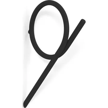 Věšák Černý nástěnný ocelový háček Tuba – Spinder Design ID_1678270