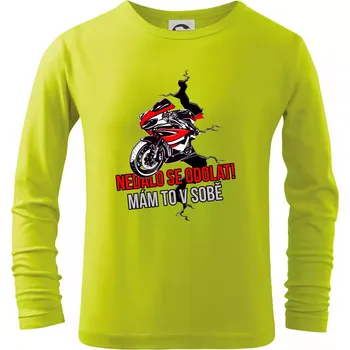 Dětská móda Nedalo se odolat, mám to v sobě silniční motorka - Triko dětské Long Sleeve - 134 cm/8 let ( Limetková )