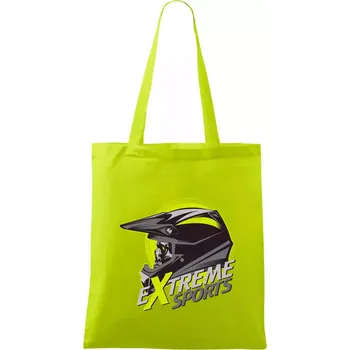 Motocross extreme sports helma - Taška bavlněná - 42 x 38 cm ( Limetková )