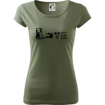 Dámské tričko Enduro Love - Dámské triko Pure - L ( Khaki )