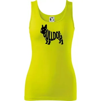 Bulldog nápis v těle - Dámské tílko - M ( Limetková )