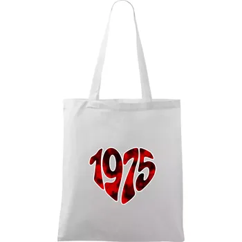 1975 v srdci - Taška bavlněná - 42 x 38 cm ( Bílá )