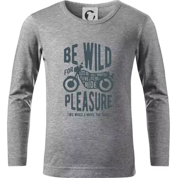 Chlapecké tričko Be Wild - Triko dětské Long Sleeve - 122 cm/6 let ( Tmavě šedý melír )