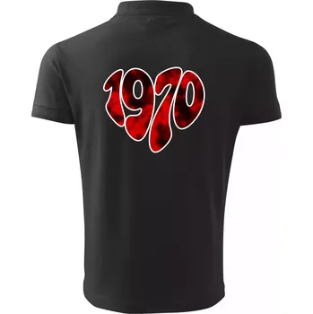 Pánská košile 1970 v srdci - Polokošile pánská Pique Polo 203 - XL ( Dřevěné uhlí )