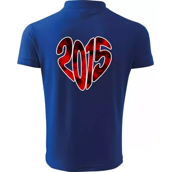 Pánská košile 2015 v srdci - Polokošile pánská Pique Polo 203 - 4XL ( Královská modrá )
