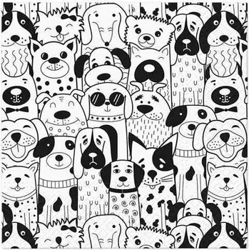 Papírový kapesník Ubrousky PAW TETE L (20ks) Dogs Symphony