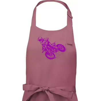 Kuchyňská zástěra Crosska fialová - Pánská zástěra na vaření - Univerzální velikost ( Starorůžová )