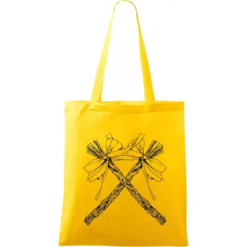 Pomlázky zkřížené - Taška bavlněná - 42 x 38 cm ( Žlutá )