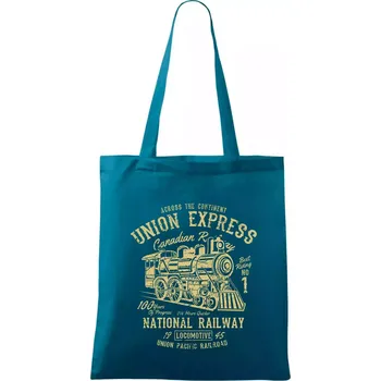 Union Express - Taška bavlněná - 42 x 38 cm ( Petrolejová )