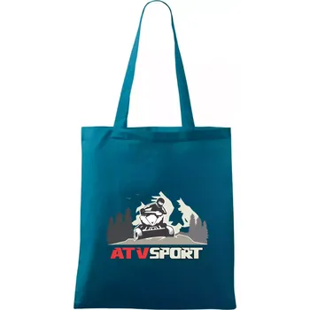 ATV čtyřkolka sport - Taška bavlněná - 42 x 38 cm ( Petrolejová )
