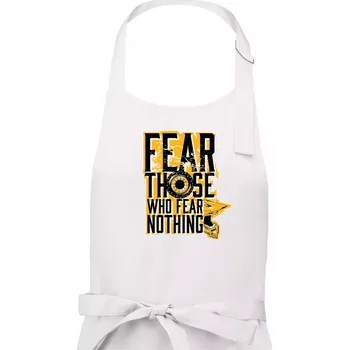 Kuchyňská zástěra Motocross fear those who fear nothing - Pánská zástěra na vaření - Univerzální velikost ( Bílá )