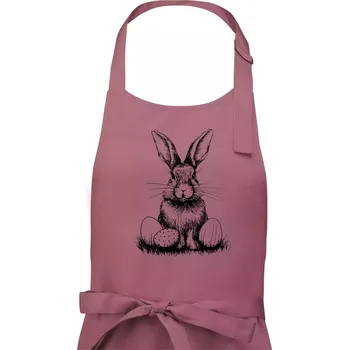 Kuchyňská zástěra Český velikonoční králík - Pánská zástěra na vaření - Univerzální velikost ( Starorůžová )