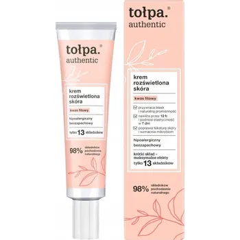 Pleťový krém Rozjasňující pleťový krém Tołpa Authentic 0 SPF 40 ml
