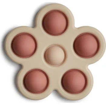 Hračka pro nejmenší Mushie Květina Pop It Antistresová Hračka - Blush