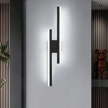 Nástěnné svítidlo Nástěnné LED svítidlo lineární LOFT černé do obýváku 3000K 4500K 6500K