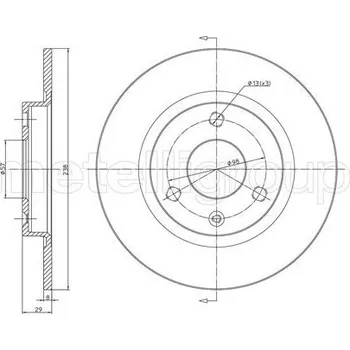 Brzdový kotouč Brzdový kotouč METELLI 23-0153