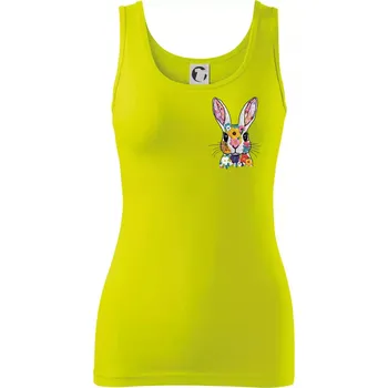 Dámské tričko Zajíček jako vyšitý - Dámské tílko - S ( Limetková )