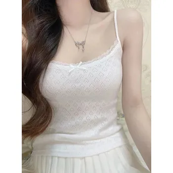 Dámský krajkový top s ramínky v romantickém stylu Barva: Barevná, Velikost: S