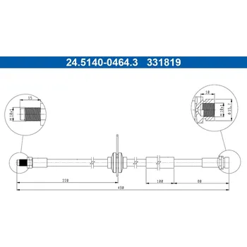 Brzdová hadice Brzdová hadice ATE 24.5140-0464.3