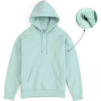 Pánská mikina Pánská mikina s kapucí z hrubé bavlny Velikost: M, Barva (Varianta): Cold Green Thick