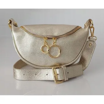 Vera Pelle kabelka, kožená kabelka přes rameno, pravá kůže, vícebarevná