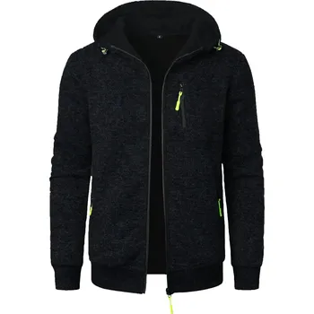 Pánská mikina Pánská sportovní mikina s kapucí a zapínáním na zip Barva: Černá, Velikost: 2XL