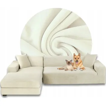 Napínací potah Potah na pohovku (kanape) Domidekor béžový