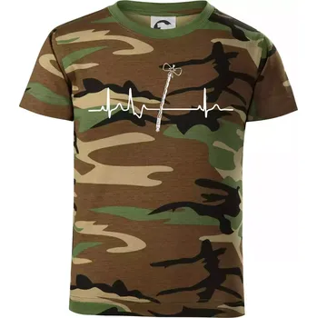 Chlapecké tričko EKG Pomlázka - Dětské maskáčové triko - 122 cm/6 let ( Hnědý maskáč )