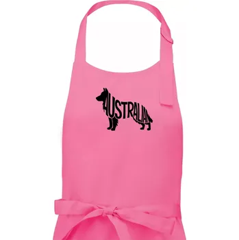 Kuchyňská zástěra Australský Ovčák - nápis v těle - Dámská zástěra na vaření - Univerzální velikost ( Růžová )