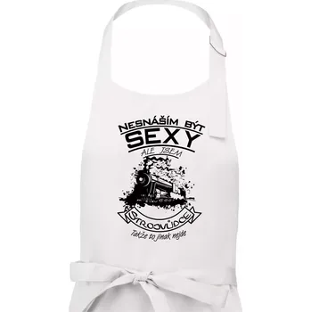 Kuchyňská zástěra Nesnáším být sexy - strojvůdce - Pánská zástěra na vaření - Univerzální velikost ( Bílá )