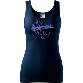 Dámské tričko Sydney Lettering - Dámské tílko - M ( Námořní modrá (velmi tmavá - téměř černá) )