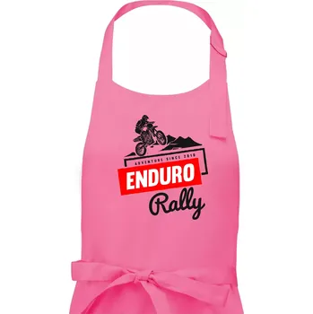 Kuchyňská zástěra Enduro rally - Pánská zástěra na vaření - Univerzální velikost ( Růžová )