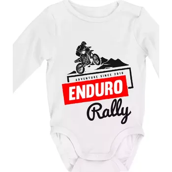 Kojenecký body Enduro rally - Body kojenecké s dlouhým rukávem - Dlouhý r. do 3 měs ( Bílá )