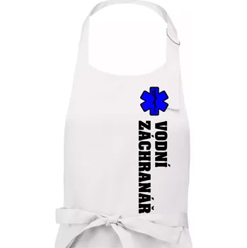Kuchyňská zástěra Rescue - Vodní záchranář - Dámská zástěra na vaření - Univerzální velikost ( Bílá )