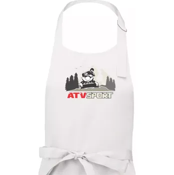 Kuchyňská zástěra ATV čtyřkolka sport - Pánská zástěra na vaření - Univerzální velikost ( Bílá )