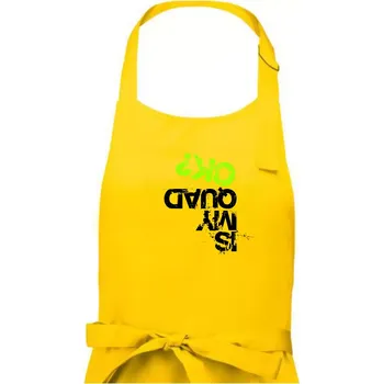 Kuchyňská zástěra Is my Quad ok - Pánská zástěra na vaření - Univerzální velikost ( Žlutá )