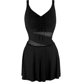 Dámské plavky Šatové plavky tankiny dlouhé Rita s kalhotkami BS947 L černá