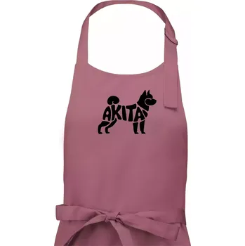 Kuchyňská zástěra Akita Inu - Nápis v těle - Pánská zástěra na vaření - Univerzální velikost ( Starorůžová )