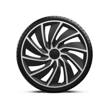 Autodíl Gorecki Poklice sada 4ks 15" TURBO SILVER BLACK