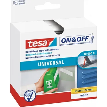Zip tesa Hook & Loop 55225-00002-01 20 mm x 2,5 m bílý
