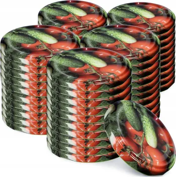 Sklenice ŠROUBOVACÍ VÍČKA Závitová víčka na sklenice 50 ks, průměr 82 mm