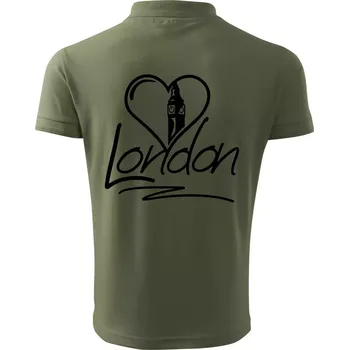 Pánská košile London Love - Polokošile pánská Pique Polo 203 - L ( Khaki )
