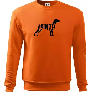 Pánská mikina Pointer nápis v těle - Mikina Essential pánská - M ( Oranžová )